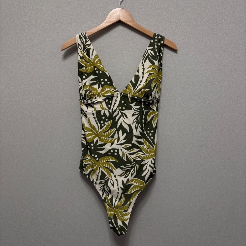 Old Navy Tie-Back One-Piece Swimsuit - Palm Print, XL - Picture 3 of 9